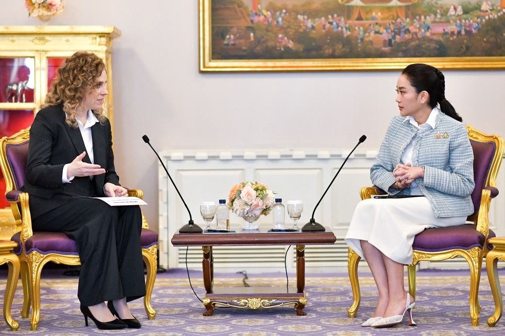 Helena Lersch, TikTok’s vice president of public policy, met Thai Prime Minister Paetongtarn Shinawatra in Bangkok on Friday to discuss the expansion. — AFP pic/Royal Thai Government
