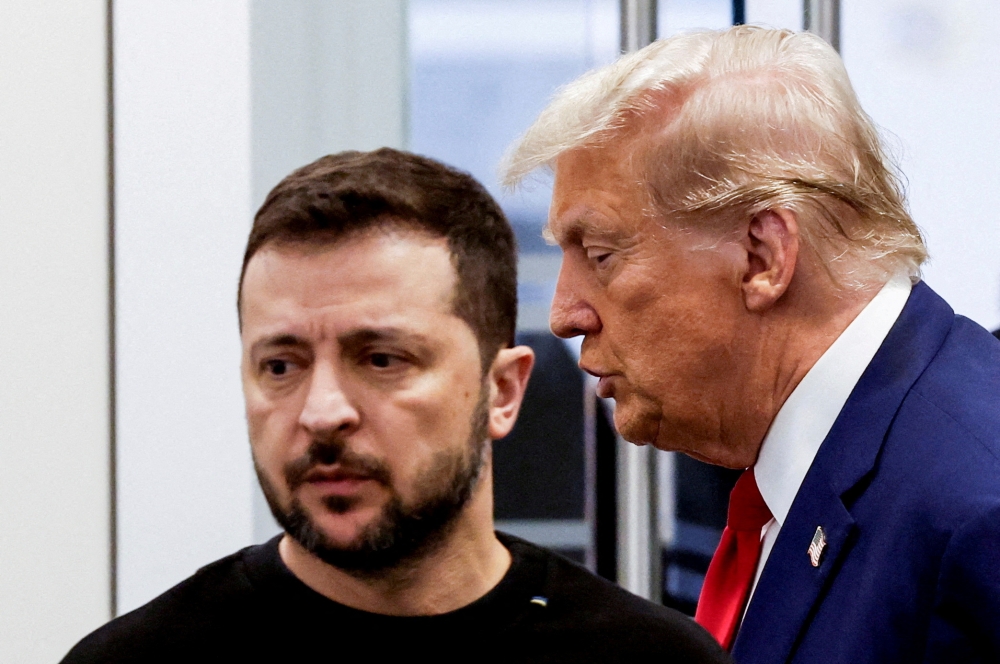 Ukrainian President Volodymyr Zelenskiy and US President Donald Trump clashed at a White House meeting that ended in disaster on Friday, prompting an outpouring of reaction from across the globe. — Reuters pic