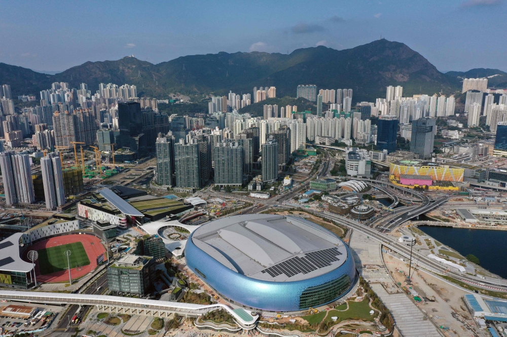 Hong Kong launched a sprawling sports complex on Saturday, with officials and celebrities opening the Kai Tak Sports Park at its centrepiece 50,000-seat stadium. — AFP pic