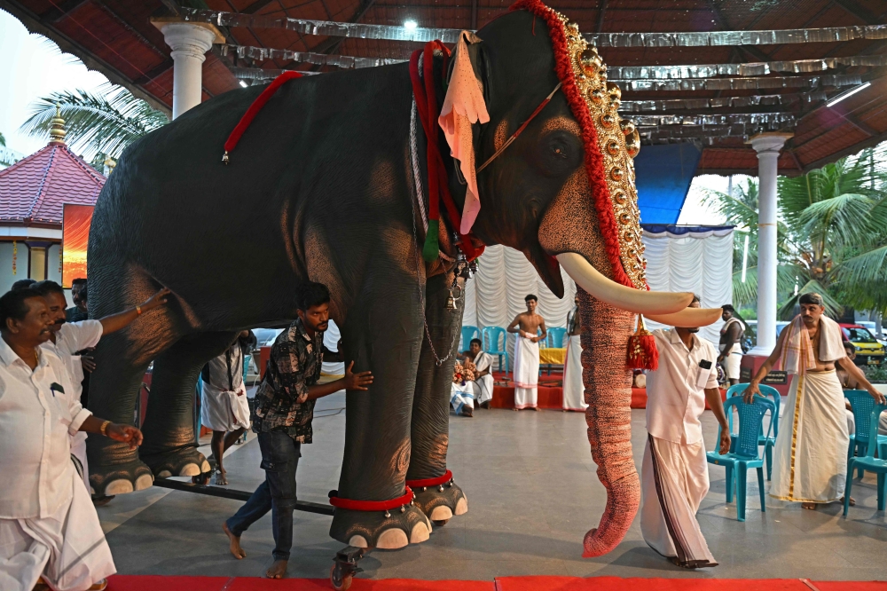 For animal rights activists, the model elephants are a safe solution that fits with religious principles. — AFP pic