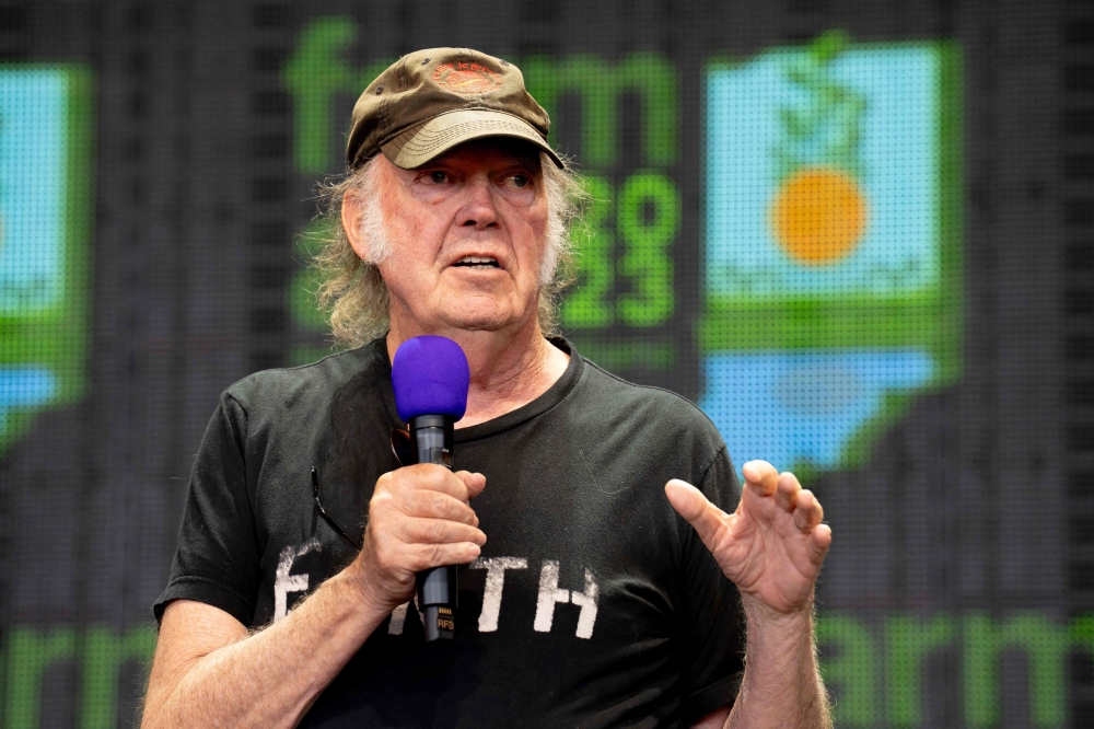 Folk rock legend Neil Young and his band Chrome Hearts will open an upcoming European tour with a free concert in Ukraine — AFP pic
