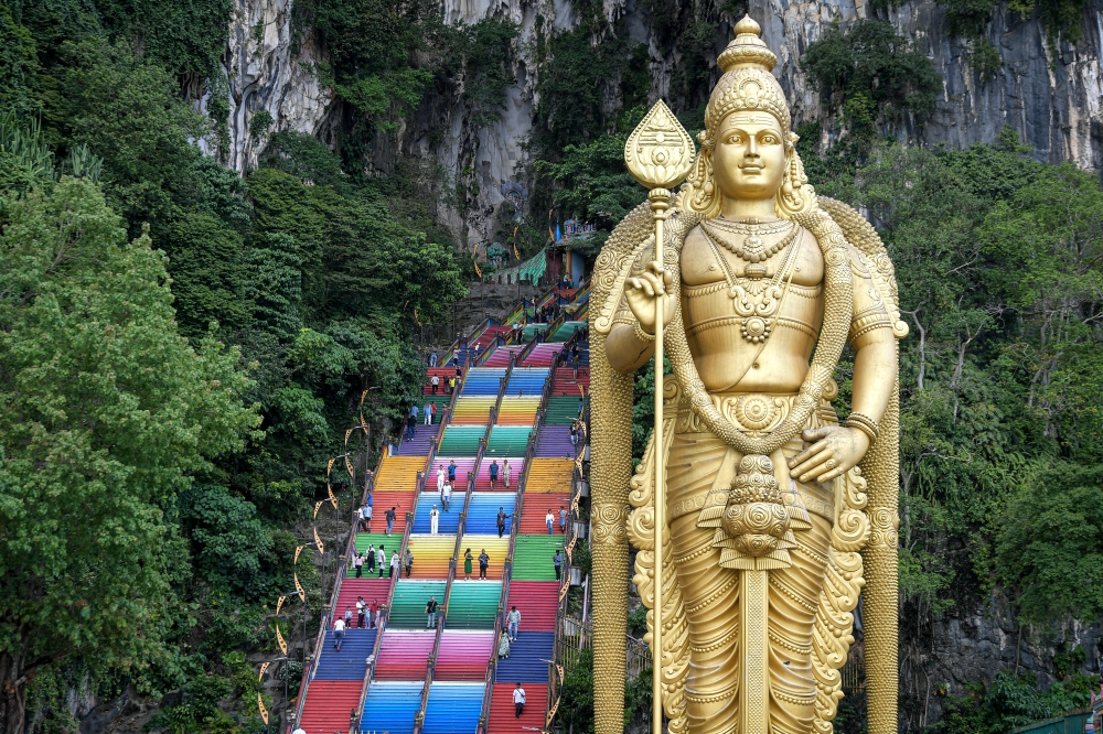 The word ‘Vel” in Tamil, refers to the spear of the Hindu deity Lord Murugan (pictured above), and devotees often chant it to express their devotion and prayers. — Bernama pic