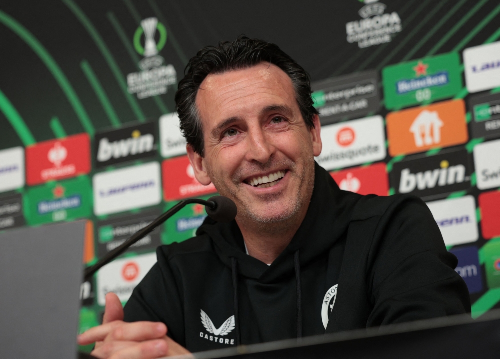 Aston Villa manager Unai Emery said his team still have work to do to reach the Champions League quarter-finals. — Reuters pic