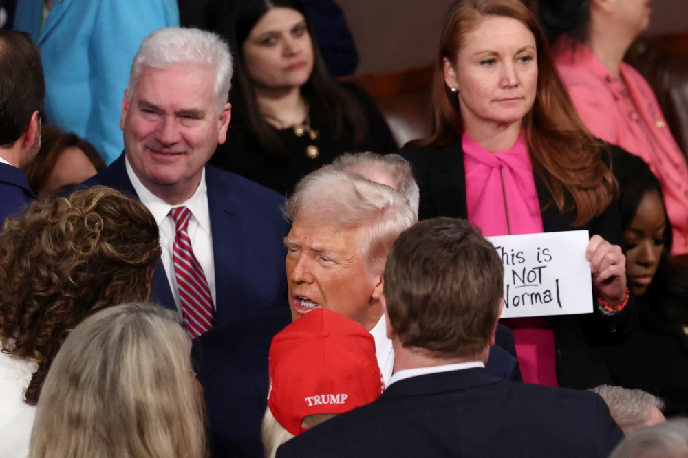 US President Donald Trump attends a joint session of Congress, in the House Chamber of the U.S. Capitol in Washington, DC, US, on March 4, 2025. — Reuters pic