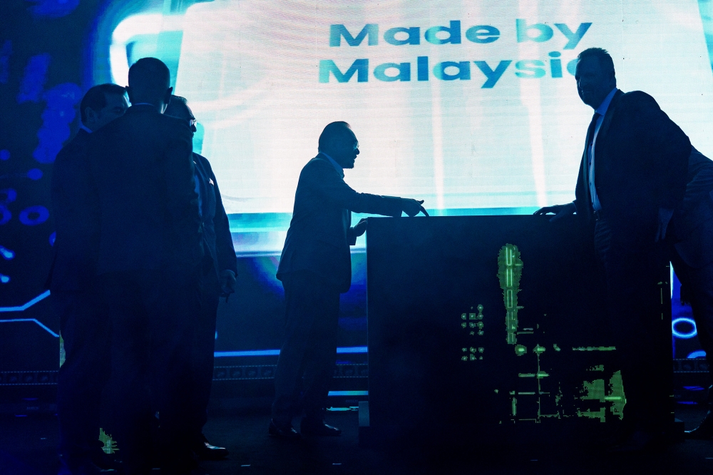 Prime Minister Datuk Seri Anwar Ibrahim during the launch Malaysia’s AI chip collaboration with UK semiconductor firm Arm Holdings Plc, at Shangri-La Hotel in Kuala Lumpur on March 5, 2025. — Picture by Firdaus Latif