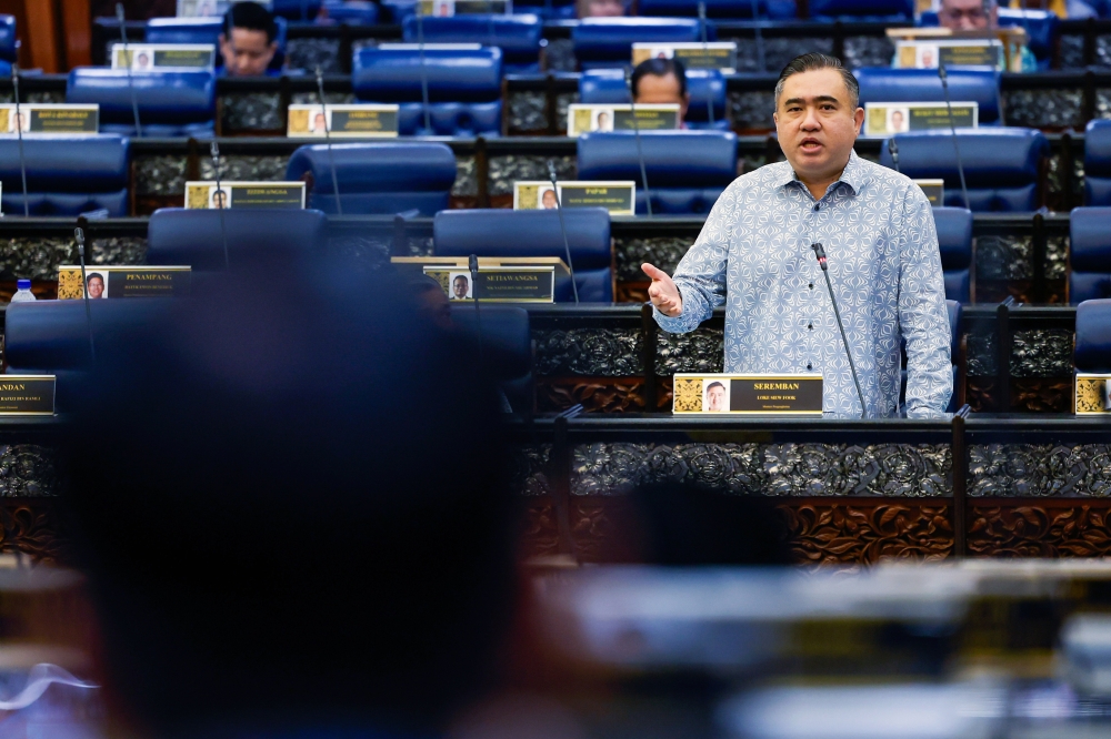 Transport Minister Anthony Loke said the use of ECRL is seen as an effective solution to reduce the number of heavy vehicles on roads, which could help ease traffic congestion and minimise accident risks. — Bernama pic 