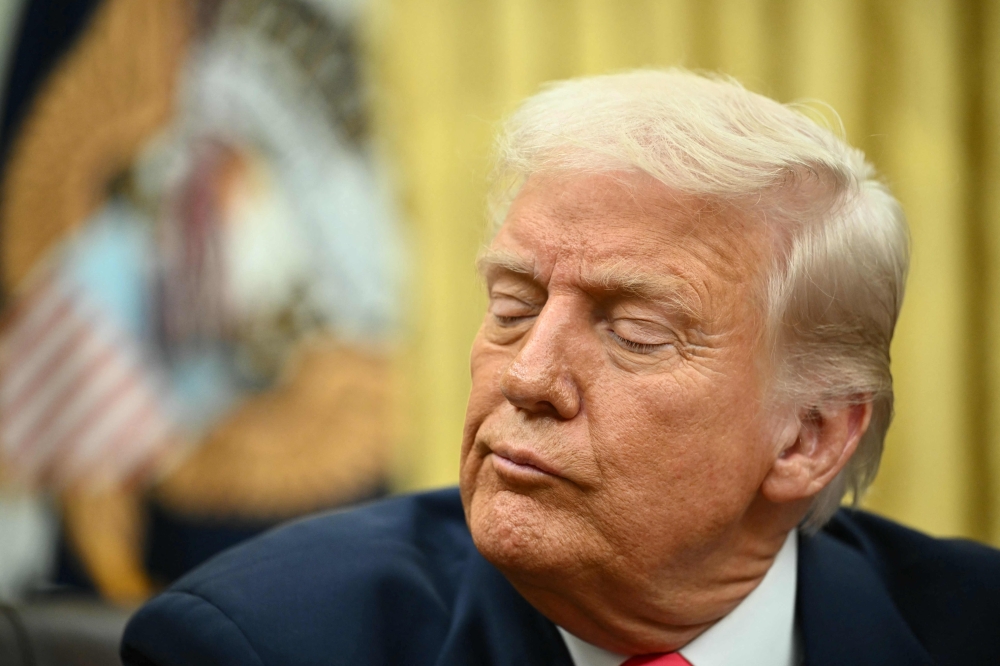 Stock markets tumbled after Trump’s duties of up to 25 percent took effect Tuesday, as economists warned that blanket levies could weigh on US growth and raise inflation. — AFP pic