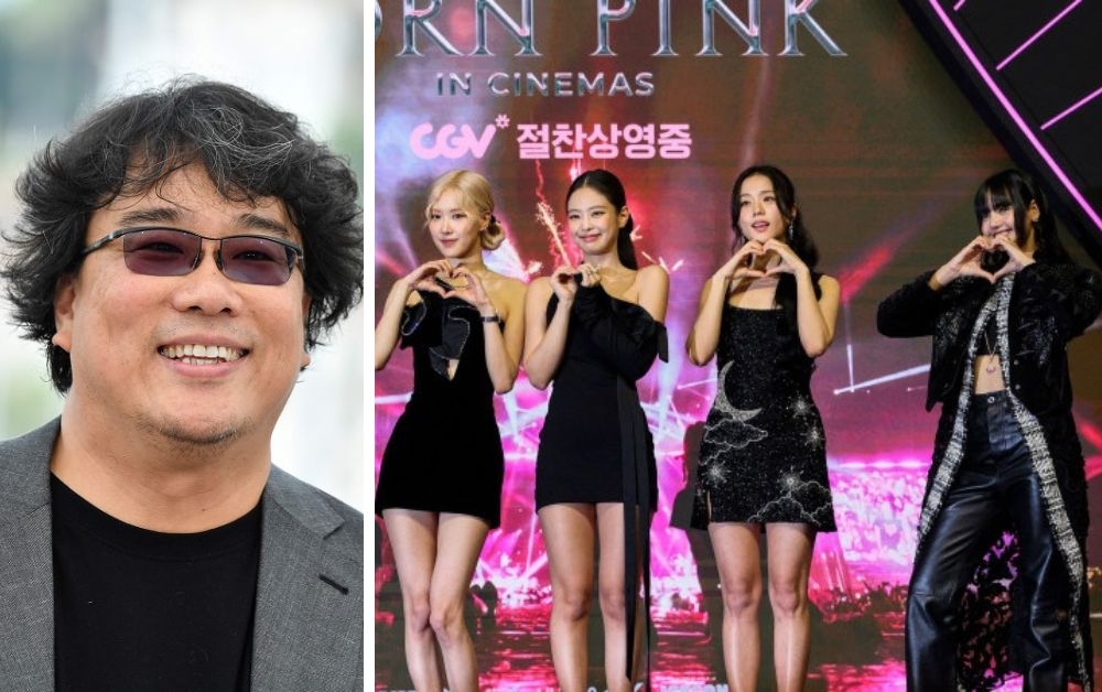 South Korean director Bong Joon-ho (left) is facing criticism from Blackpink (right) fans after he omitted Lisa’s name while mentioning other members of the group in a recent interview. — AFP pix