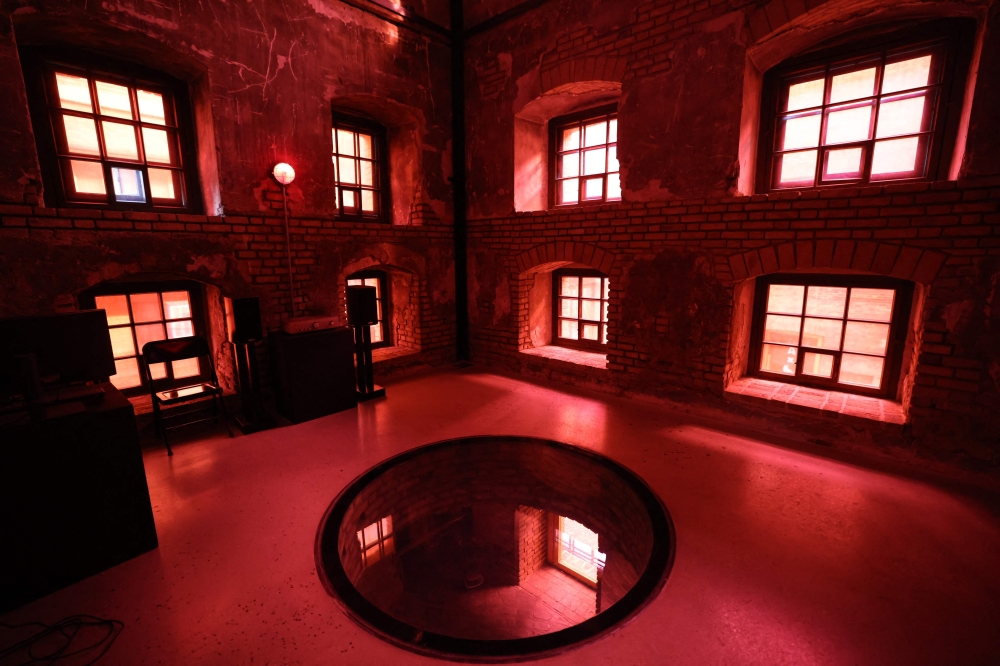 This picture shows a partial view of the Argo Factory, a contemporary art museum and cultural centre, housed in a former brewery in Tehran, on February 5, 2025. The ambitious restoration of the derelict Argo factory has made it 