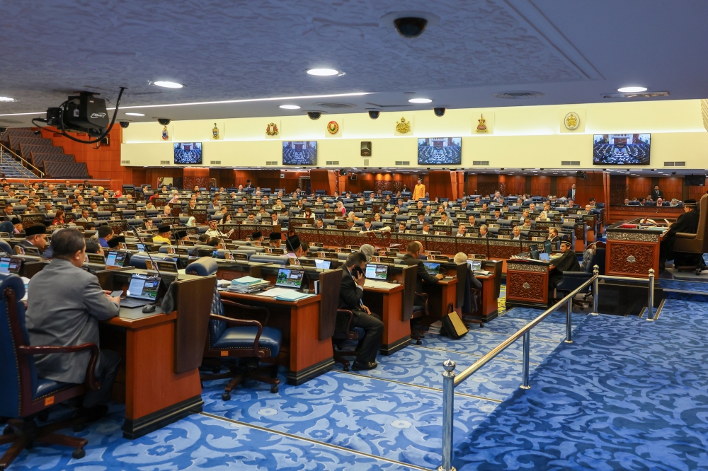 The Dewan Rakyat during the second reading vote on the Parliamentary Services Bill 2025 at the First Meeting of the Fourth Session of the 15th Parliament, March 4, 2025. Female representation in Parliament has dropped to 13.57 per cent in 2022 from 14.43 per cent in 2018 — a far cry from the global average of 25.5 per cent. The much-touted 30 per cent quota for female political representation remains an elusive goal, more slogan than strategy. — Bernama pic 