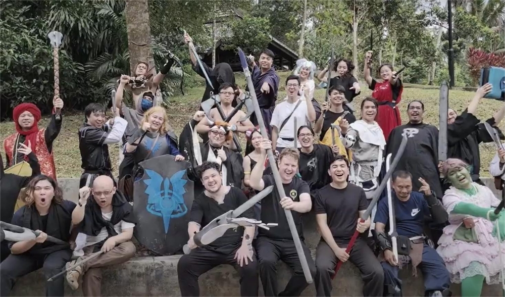 Sean Wang with LARP players at the Maelstrom VI: Desanctified event. — Picture via Youtube