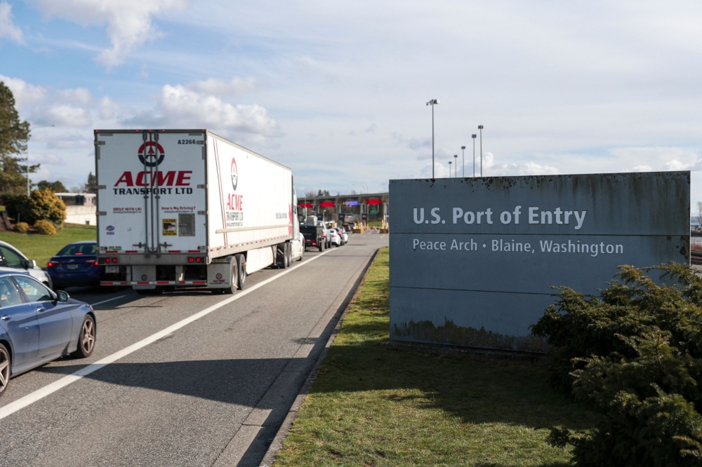 US President Donald Trump said Friday that he could impose reciprocal tariffs on Canadian dairy and lumber within days. — AFP pic