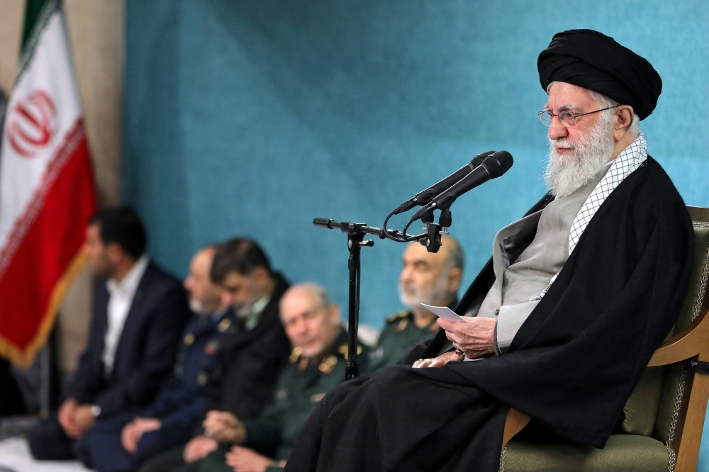 Iran’s Supreme Leader Ayatollah Ali Khamenei speaks during a meeting in Tehran, Iran, March 8, 2025. — Office of the Iranian Supreme Leader/WANA (West Asia News Agency handout pic via Reuters 