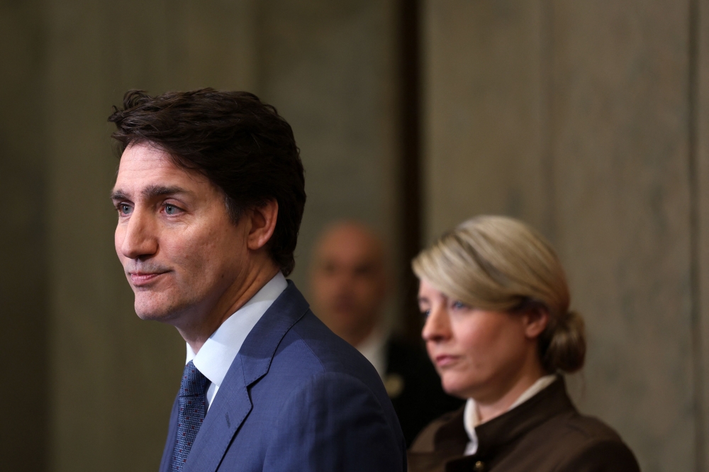 Canada’s Prime Minister Justin Trudeau speaks during a news conference about the US tariffs against Canada on March 4, 2025 on Parliament Hill in Ottawa. — AFP pic 
