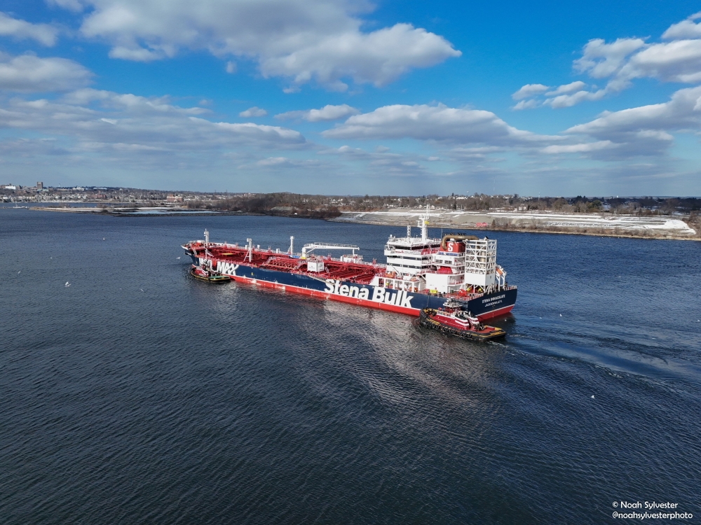 The tanker, the Stena Immaculate, enters the Port of Providence, Rhode Island, U.S. February 18, 2024. — Reuters pic