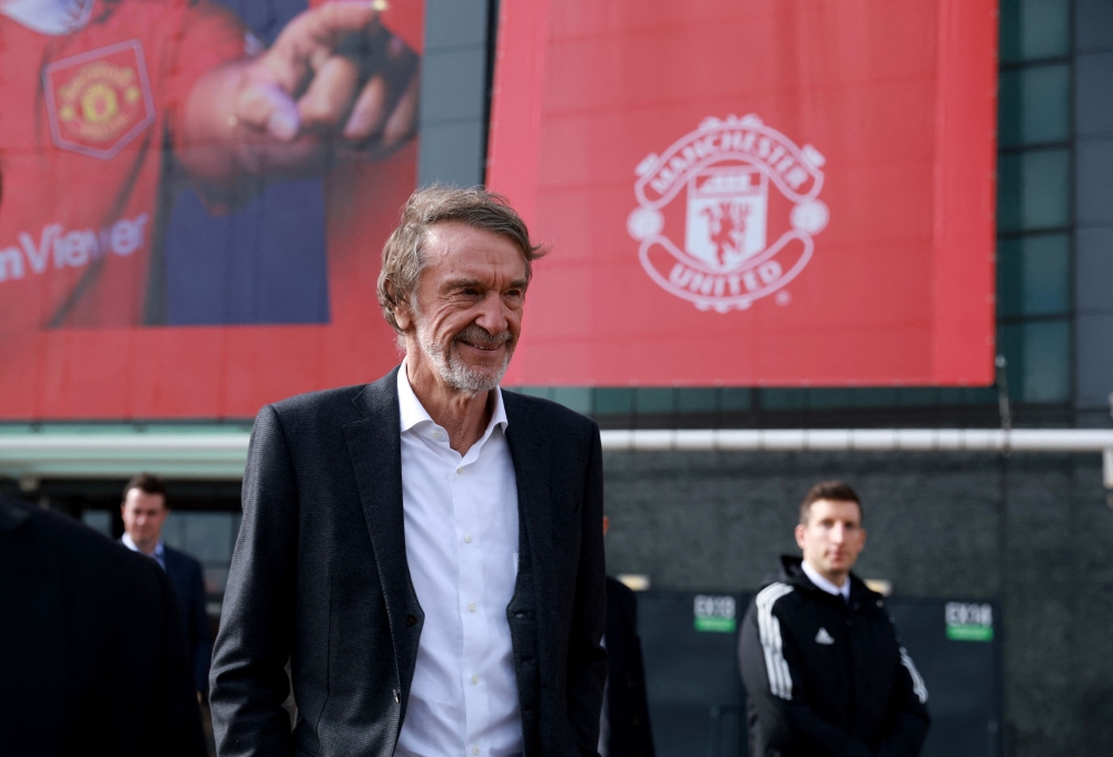 Ineos chairman Jim Ratcliffe is pictured at Old Trafford in Manchester. — Reuters pic