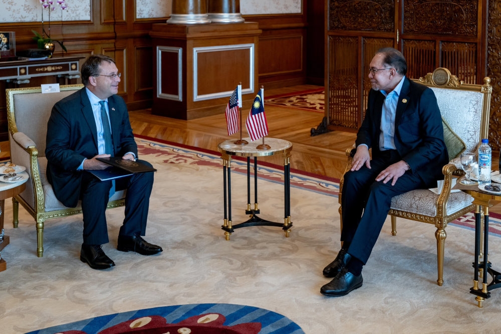 File picture of Prime Minister Datuk Seri Anwar Ibrahim and United States Ambassador to Malaysia Edgard D. Kagan, June 11, 2024. — Picture from X/Anwar Ibrahim