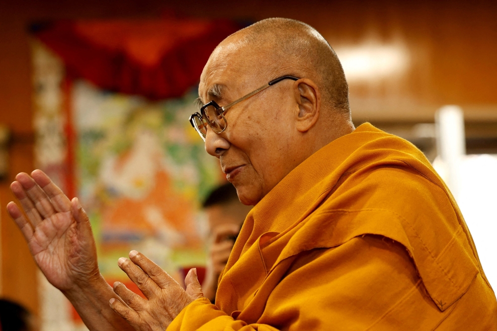 The Dalai Lama, who has said he will release details about his succession around his 90th birthday in July, writes that his homeland remains ‘in the grip of repressive Communist Chinese rule’ and that the campaign for the freedom of the Tibetan people will continue ‘no matter what’, even after his death. — Reuters pic 
