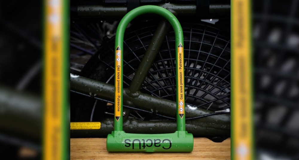 In the event of a theft attempt, the CactUs bike lock emits a foul-smelling gas. — ETX Studio pic/CactUs