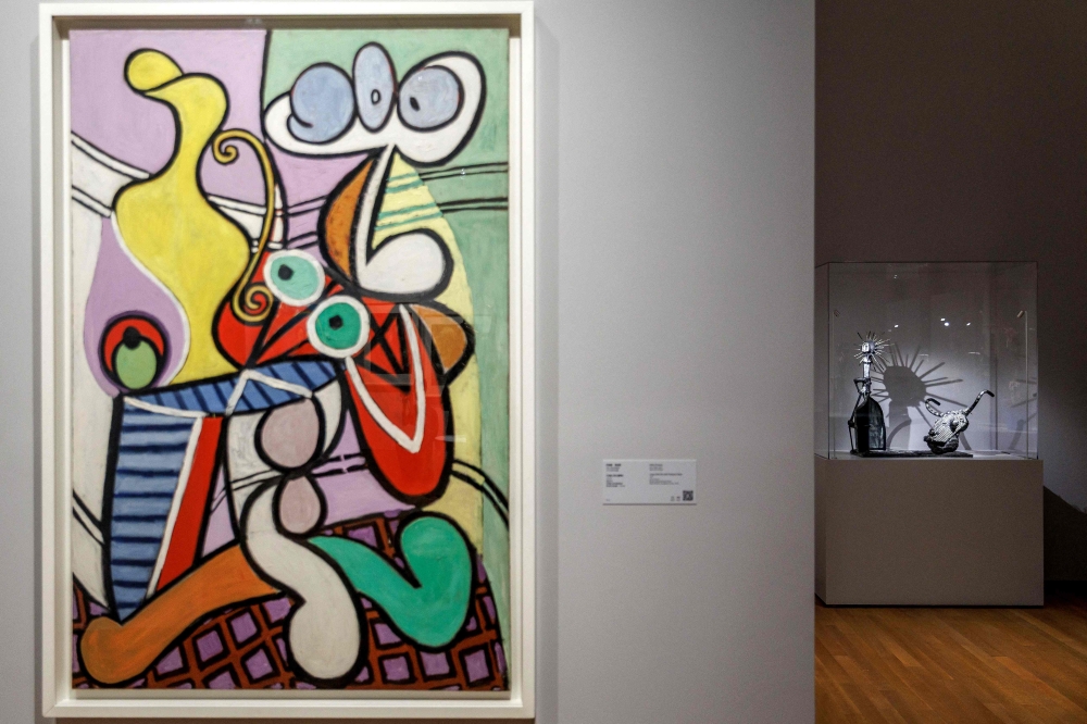 Artwork by Pablo Picasso are pictured during the media preview of ‘Picasso for Asia: A Conversation at M ’, in Hong Kong March 13, 2025. — AFP pic