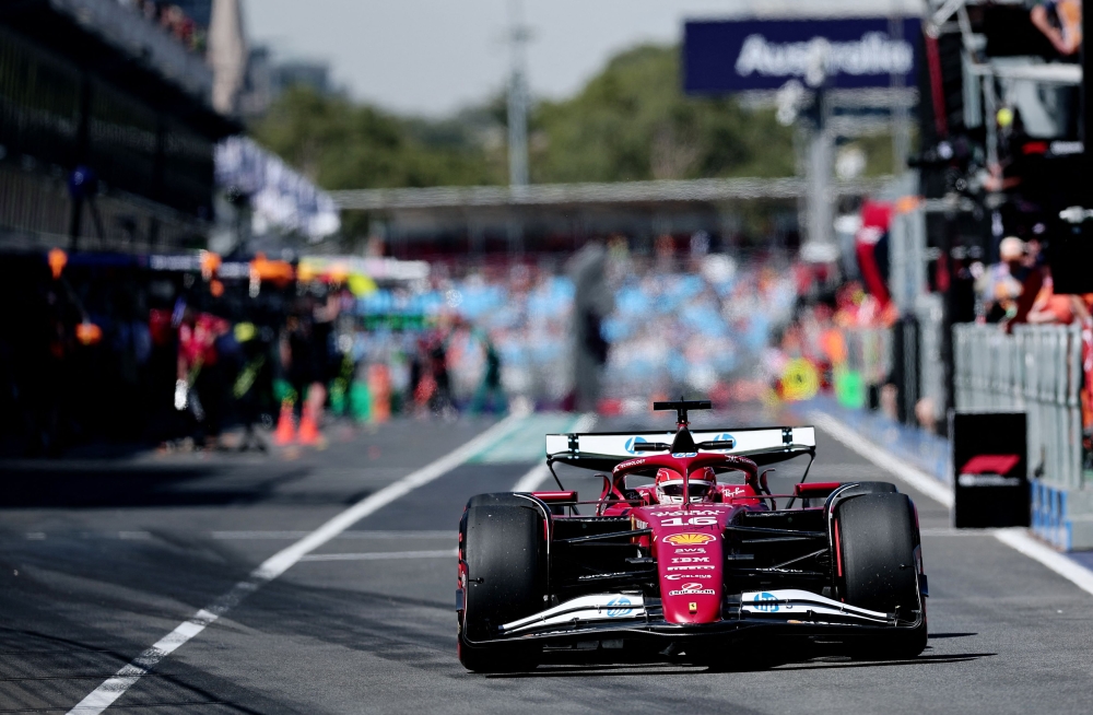 Ferrari’s Charles Leclerc during practice at Albert Park Grand Prix Circuit, Melbourne, March 14, 2025. — Reuters pic 