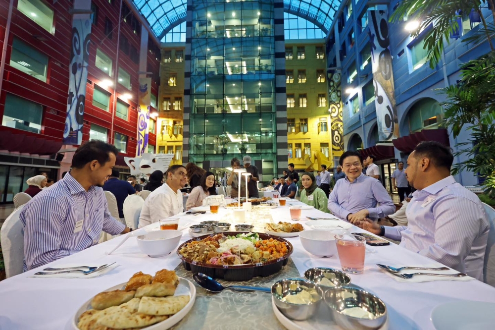 Prime Minister Lawrence Wong attends a fast-breaking event in Singapore March 14, 2025. — Picture via Facebook/Lawrence Wong