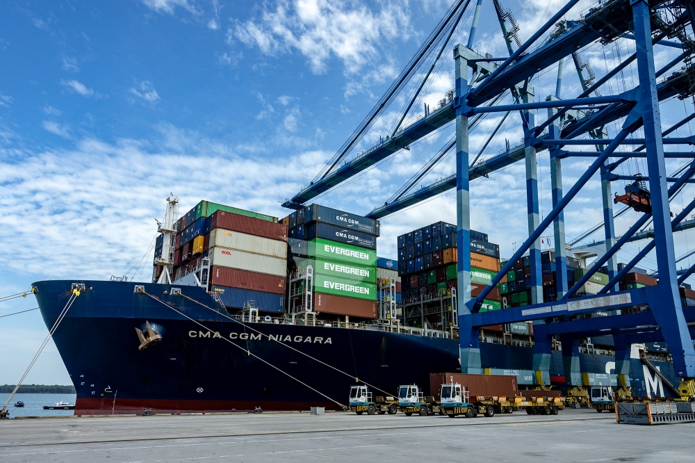 The ministry said this marked the 14th consecutive month of y-o-y trade expansion and the fifth for export growth. — Picture by Firdaus Latif