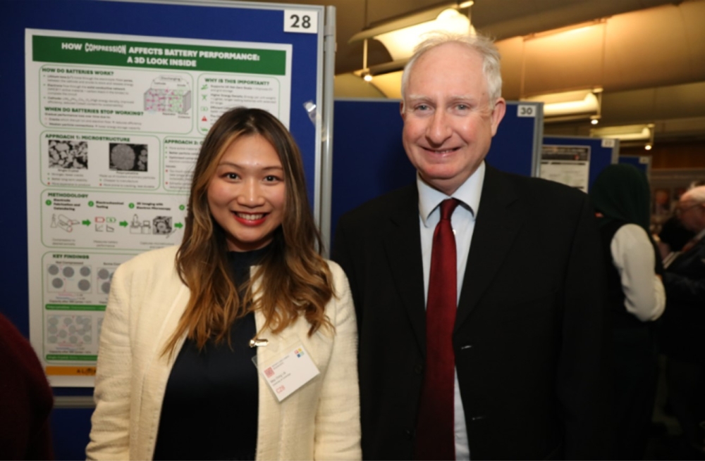 Malaysian PhD student May Ching Lai (Left) wins bronze at UK’s STEM for BRITAIN for her battery research using advanced 3D imaging. — Picture via Instagram/caiuscollege