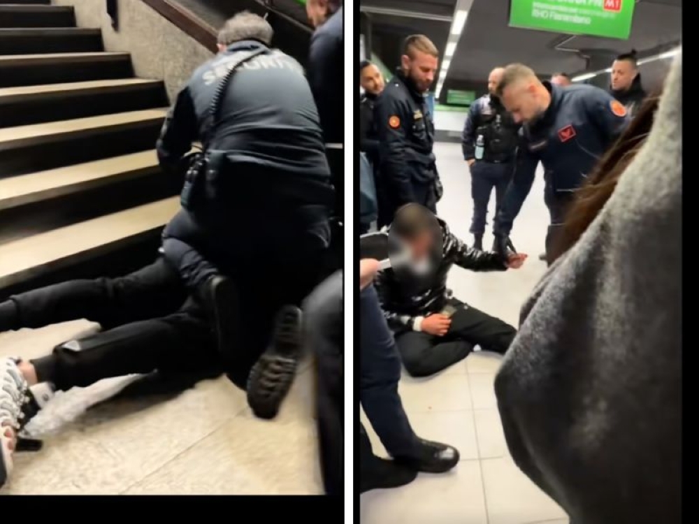 Italian police nab a Milan phone thief who stole from three women from China on the Milan subway and gave the culprit a high-adrenaline workout. — Pictures from Douyin