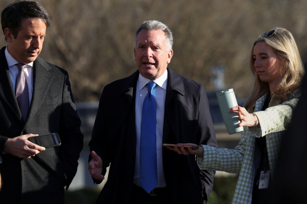 US President Donald Trump's special envoy, Steve Witkoff, speaks to reporters at the White House in Washington, DC March 19, 2025. — Reuters pic  