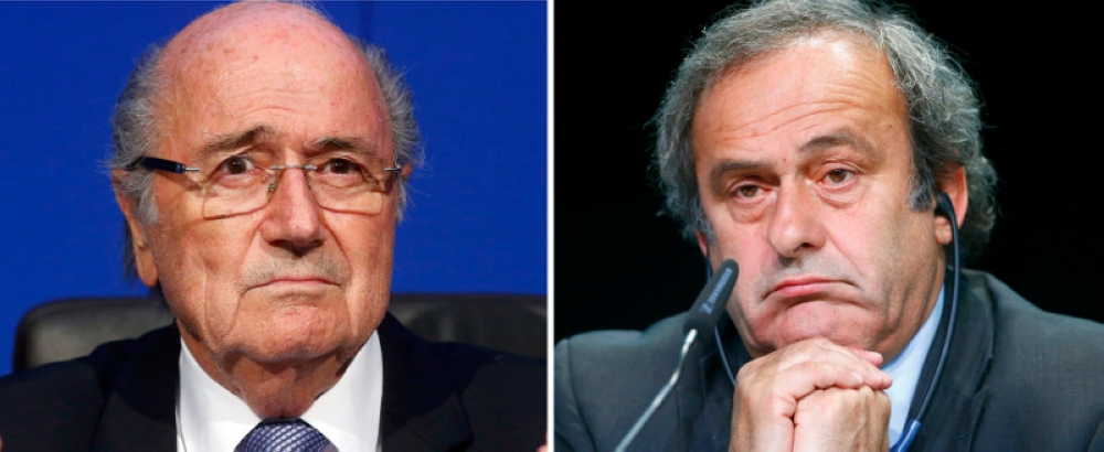 Combination file photograph of former Fifa president Sepp Blatter and former Uefa president Michel Platini (right).  - Reuters pic