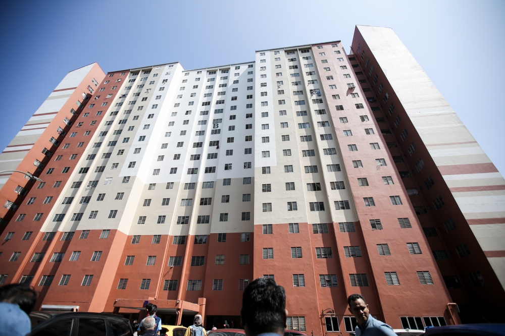 There have been several incidents involving objects thrown from high-rise residential areas, especially PPR flats. — Picture by Ahmad Zamzahuri