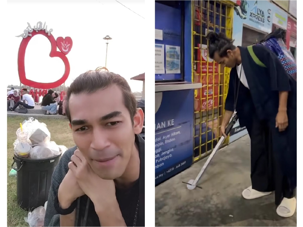 Dressed in a traditional Japanese kimono, 30-year-old Nik Ahmad Kashfi Nik Zamani, or Kay, has been turning heads in Malaysia as he picks up litter in public spaces to promote cleanliness and mindfulness. — Picture via TikTok/kay.chanel52