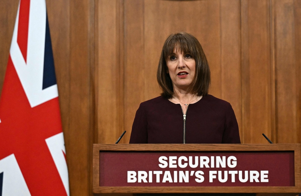 Britain's Chancellor of the Exchequer Rachel Reeves speaks during a press conference in the Downing Street Briefing Room in Downing Street, central London, on March 26, 2025, following the Spring Budget Statement. — Ben Stansall/Pool/AFP pic