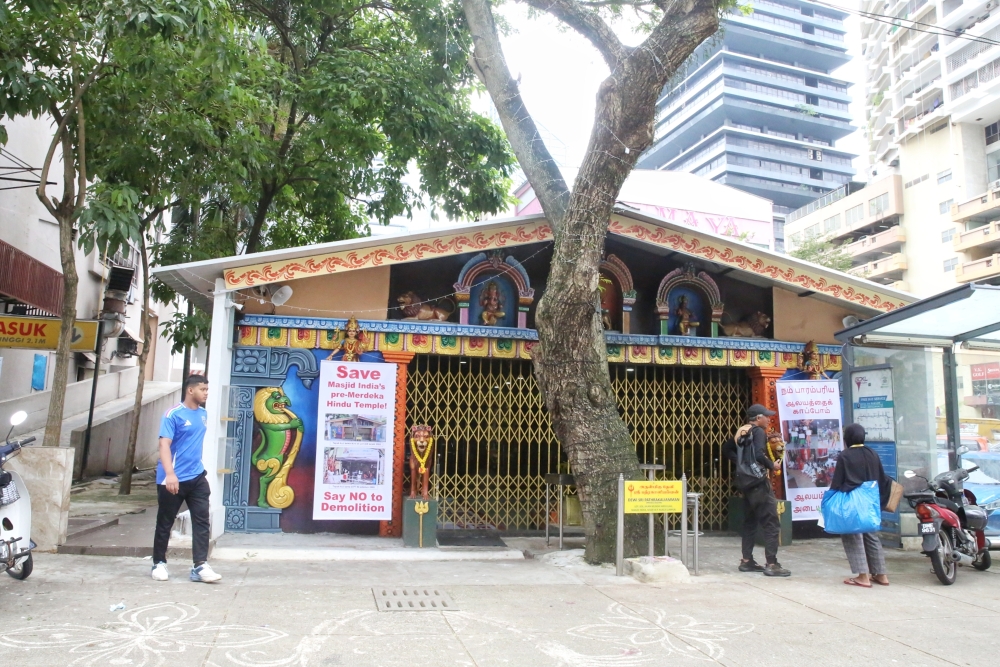 Inspector-General of Police Tan Sri Razarudin Husain also confirmed that the man was arrested following a police report lodged at the Dang Wangi IPD, over his social media posts concerning the relocation of the Dewi Sri Pathrakaliamman Temple. — Picture by Choo Choy May