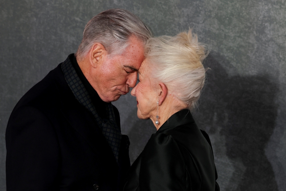Helen Mirren and Pierce Brosnan attend the premiere of the TV series 