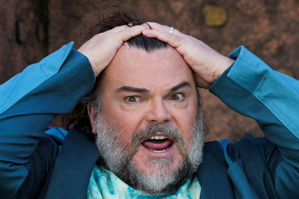 Cast member Jack Black attends the world premiere of ''A Minecraft Movie'', in London, Britain, March 30, 2025. — Reuters pic