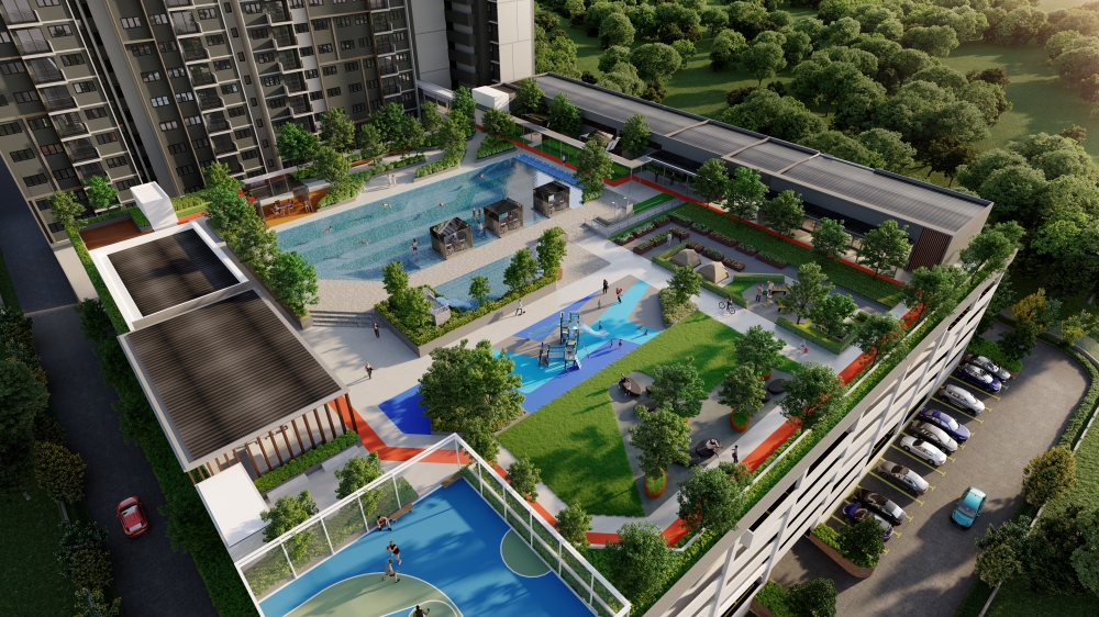 A rendered image portrays an Italian-inspired fountain and European garden at the entrance to Desa Tiara, offering residents a touch of tranquility and timeless charm. — Picture courtesy of Trevi Properties