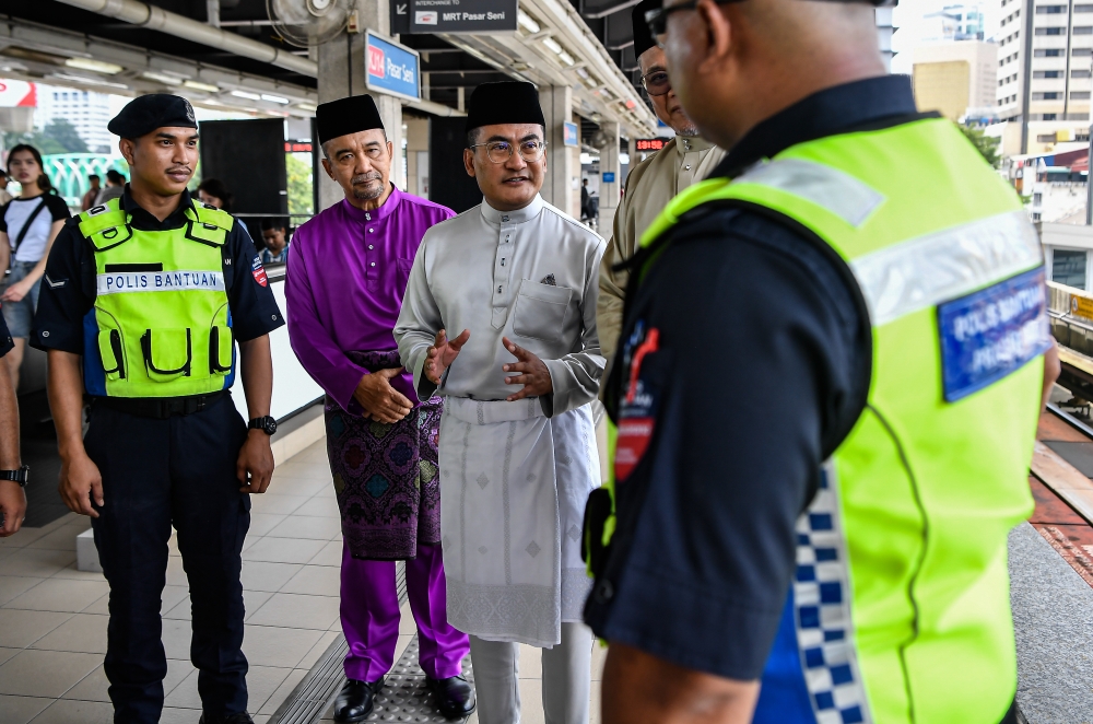 Prasarana Malaysia Berhad president and group chief executive officer Mohd Azharuddin Mat Sah said the number of auxiliary police and operational staff at platforms has been increased, particularly at stations frequently used by persons with disabilities. — Bernama pic