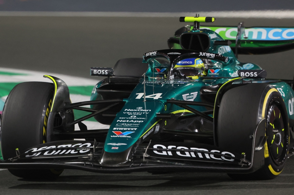 Aston Martin’s Spanish driver Fernando Alonso during a practice session at the Saudi Arabian Formula One Grand Prix in Jeddah on March 7, 2024. — AFP pic