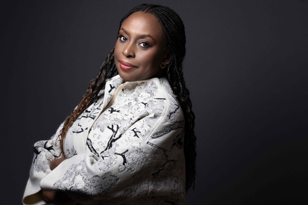 Nigerian author Chimamanda Ngozi Adichie poses during a photo session in Vincennes, Paris' suburb on March 27, 2025. — AFP pic