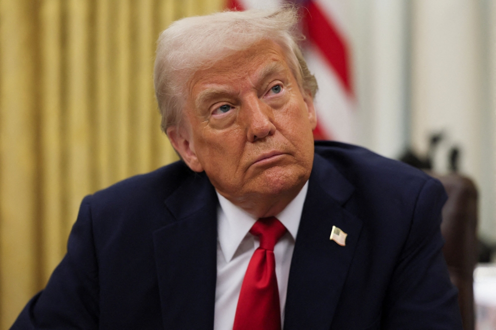 US President Donald Trump, who has promised to unveil his sweeping plan tomorrow, on Sunday said the reciprocal tariffs will target all nations. — Reuters pic