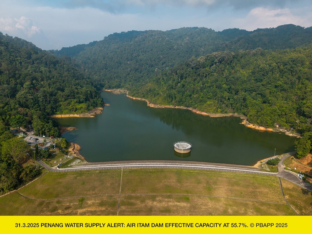 Penang Water Supply Corporation (PBAPP) will be seeking assistance from National Disaster Management Agency and the Royal Malaysian Air Force to carry out cloud-seeding operations as water levels in its two dams dropped. — Picture courtesy of PBAPP 