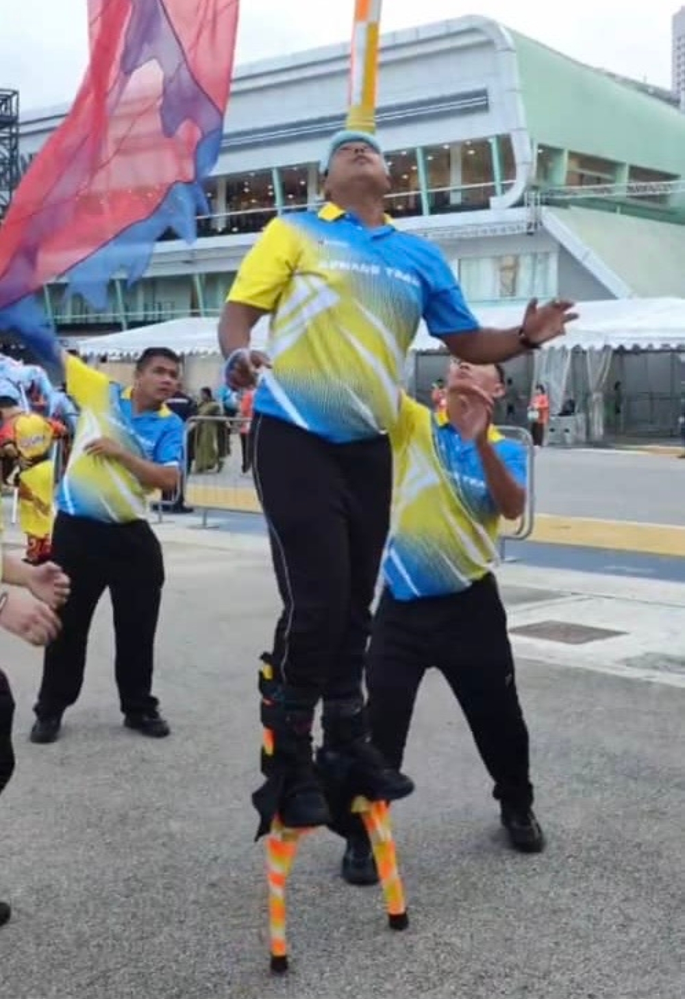 Hafiz now leads his own team of Chingay performers in Sungai Pinang and is encouraging more Malay performers to join his team. — Picture courtesy of Hafiz Shapie 