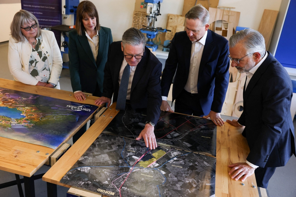 Universal will build its first European theme park in Britain, Prime Minister Keir Starmer said April 9, 2025 unveiling a mega deal which could create thousands of jobs and attract millions of tourists. — AFP pic