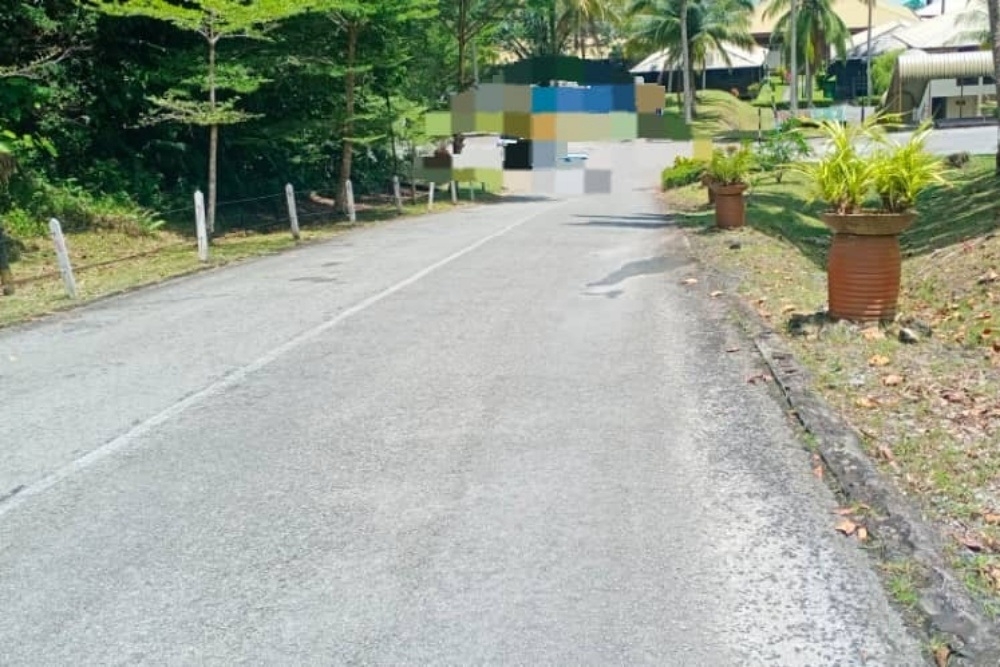 Police photo shows the place where the accident occurred at Jalan Teluk Bandung in Santubong. — Picture courtesy of the police