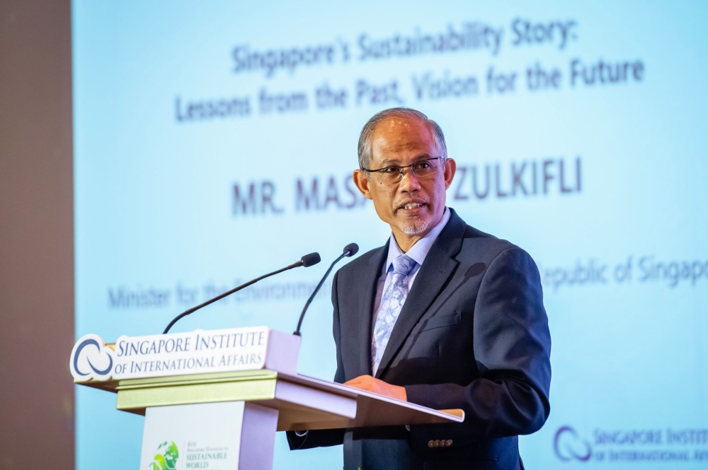 Singapore’s Minister-in-charge of Muslim Affairs Masagos Zulkifli says nobody should be considered a 'pendatang' in the republic. — Picture from Facebook/Singapore Institute of International Affairs