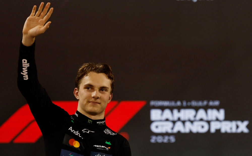 McLaren's Oscar Piastri starts today's Bahrain Grand Prix on pole position, with championship leading teammate Lando Norris having his work cut out in sixth.