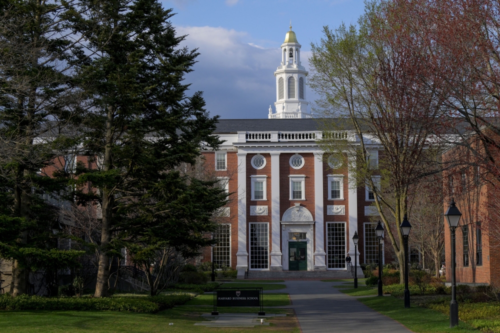 A view of the Business School campus of Harvard University in Cambridge, Massachusetts, April 15, 2025. President Donald Trump escalated his war against elite US universities Tuesday with a threat to strip Harvard’s tax-exempt status if the country’s most famous educational establishment refuses to submit to wide-ranging government oversight. — Reuters pic 