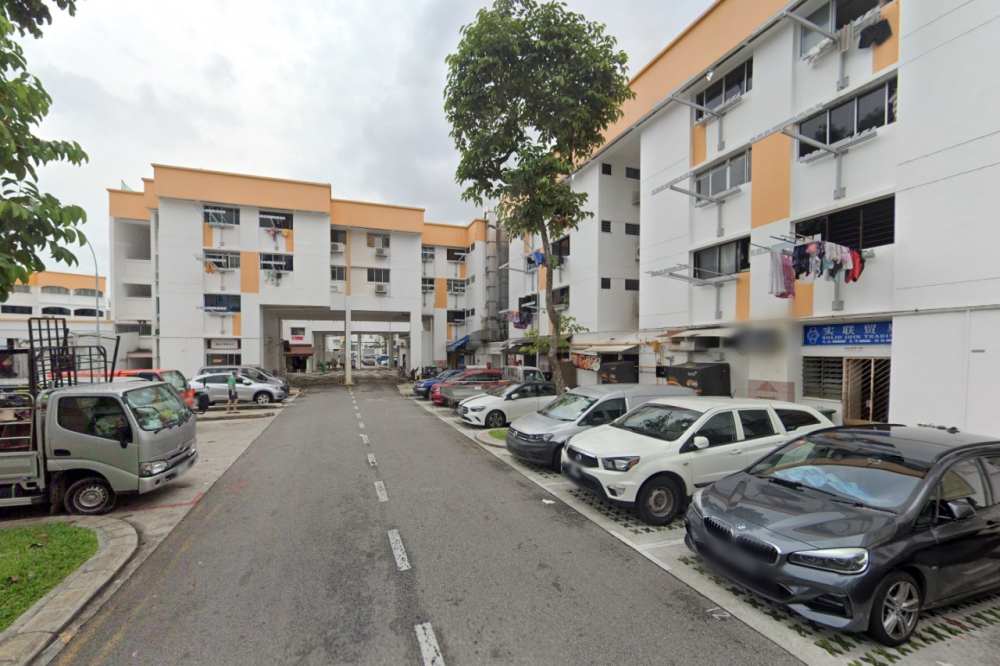 The Singapore Civil Defence Force said it was alerted and responded to the incident at Block 681 Hougang Avenue 8. — Screengrab from Google Street View